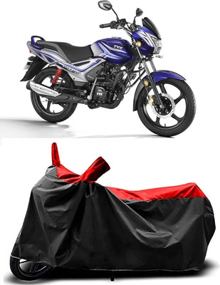 KEDIT Two Wheeler Cover for TVS(Star City, Red, Black)