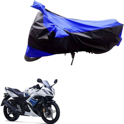 Mdstar Waterproof Two Wheeler Cover for Yamaha(YZF R15 S, Black, Blue)