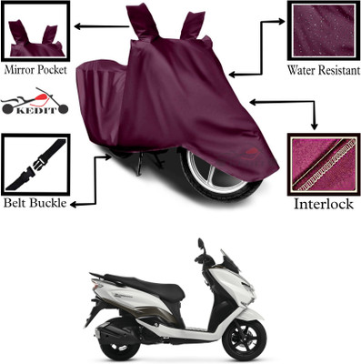 KEDIT Two Wheeler Cover for Suzuki(Burgman Electric, Maroon)