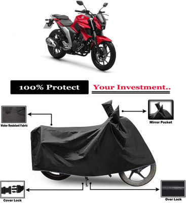 KEDIT Two Wheeler Cover for Yamaha(Fazer-250, Black)
