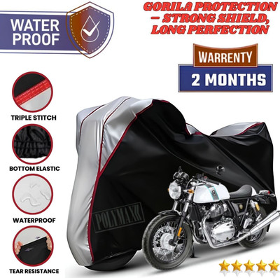 POLYMAXX Waterproof Two Wheeler Cover for Royal Enfield(GT650R, Black)