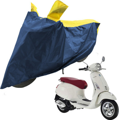 RiderShine Two Wheeler Cover for Piaggio(Vespa LX 125, Blue, Yellow)