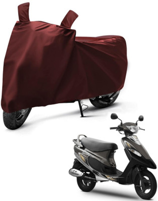 sowelar Waterproof Two Wheeler Cover for TVS(Pep Plus, Maroon)