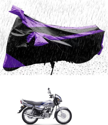RONISH Waterproof Two Wheeler Cover for TVS(Victor Edge, Purple, Black)