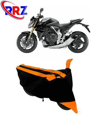 RRZ Waterproof Two Wheeler Cover for Honda(CB1000R Plus, Black, Orange)