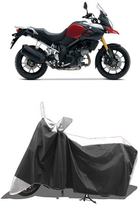 SUGASHRI Waterproof Two Wheeler Cover for Suzuki(V Strom 1000, White, Black)