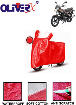 OliverX Waterproof Two Wheeler Cover for Bajaj(Platina 125, Red)