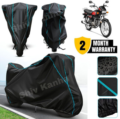 Shiv Kanha Waterproof Two Wheeler Cover for Hero(Splendor, Black, Blue)