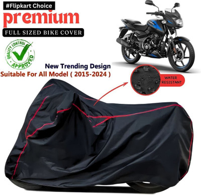 AutoGalaxy Two Wheeler Cover for Bajaj(Pulsar 125, Black, Red)
