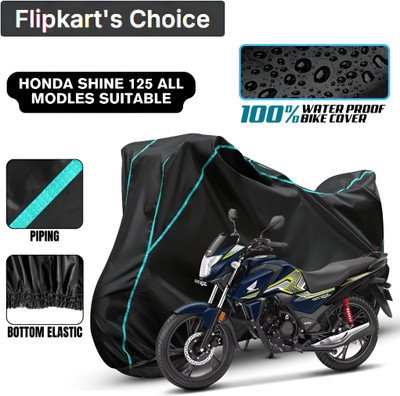 xodi Waterproof Two Wheeler Cover for Honda(Shine, Black, Multicolor)