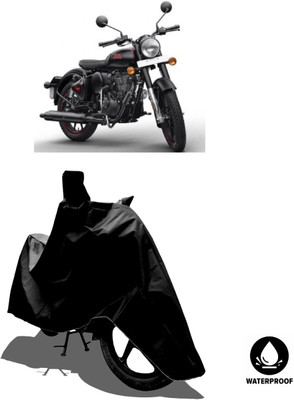 Amexride Waterproof Two Wheeler Cover for Royal Enfield(Bullet 350, Black)