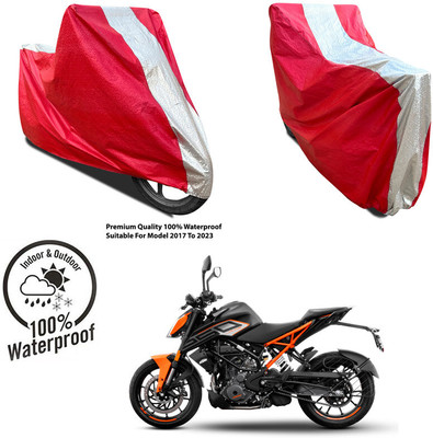AutoGalaxy Waterproof Two Wheeler Cover for Suzuki(New Access 125, Silver, Red)