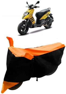 NEXTON Waterproof Two Wheeler Cover for Aprilia(Storm 125, Black, Orange)