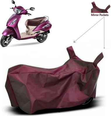 Mdstar Waterproof Two Wheeler Cover for TVS(Jupiter, Maroon)