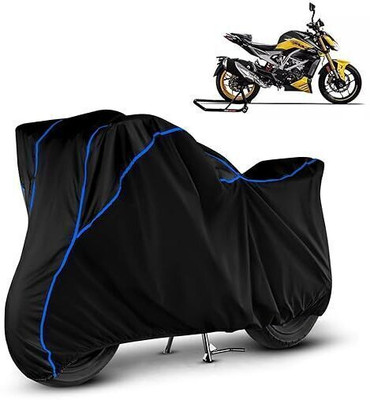 DeepShakshi AUTOMOTIVE Waterproof Two Wheeler Cover for TVS(Apache RTR 310, Black, Blue)