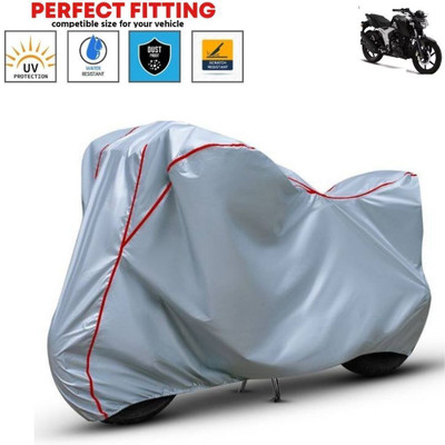 BigFly Waterproof Two Wheeler Cover for TVS(Apache RTR 160, Silver, Red)