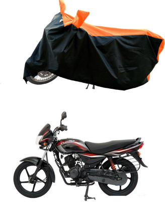 DeepShakshi AUTOMOTIVE Waterproof Two Wheeler Cover for Bajaj(Platina 100, Orange, Black)