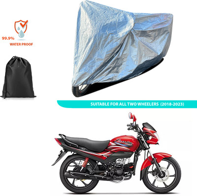 CODOKI Waterproof Two Wheeler Cover for Hero(Passion Plus, Silver)