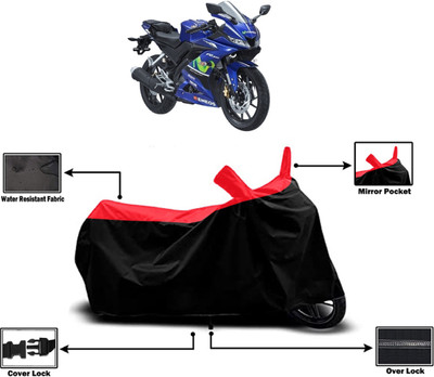 Amexride Two Wheeler Cover for Yamaha(YZF R15 V3 Moto GP Edition BS6, Red)