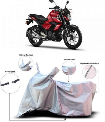 ANTHUB Two Wheeler Cover for Yamaha(FZ S V3.0 FI, Silver)