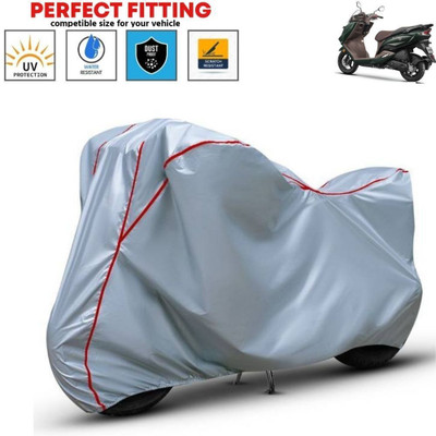 Auto Udaan Waterproof Two Wheeler Cover for Universal For Bike(Burgman Electric, Silver, Red)
