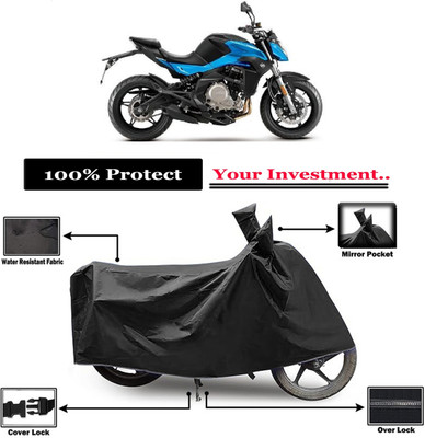 Amexride Two Wheeler Cover for CFMoto(650 NK BS6, Black)