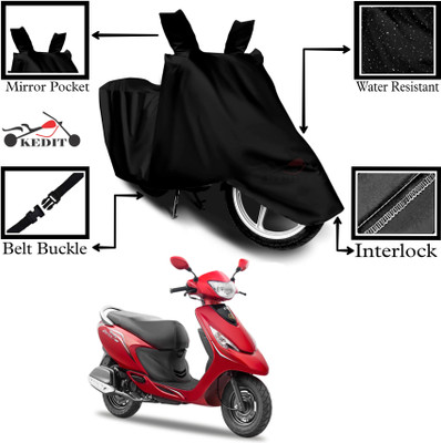 KEDIT Two Wheeler Cover for TVS(Zest, Black)