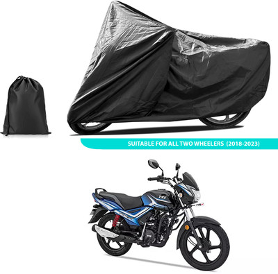 CODOKI Two Wheeler Cover for TVS(Star City Plus BS6, Black)