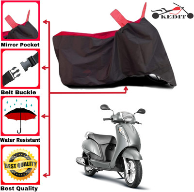 AASHTIK MART Two Wheeler Cover for Suzuki(Access 125, Red, Black)
