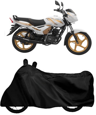 ROYAL AUTO MART Waterproof Two Wheeler Cover for TVS, Universal For Bike(Star City Plus, Black)