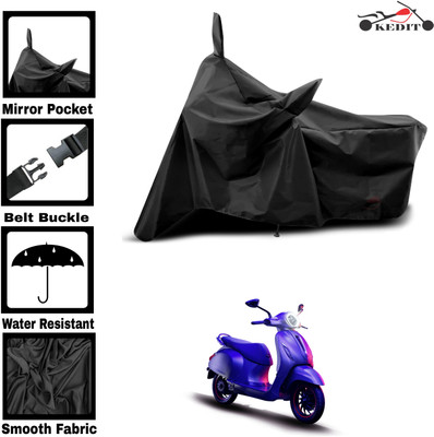AASHTIK MART Two Wheeler Cover for Bajaj(Chetak, Black)