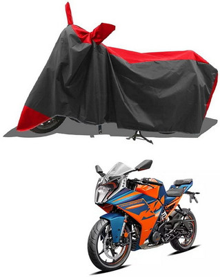 PAGORA Waterproof Two Wheeler Cover for KTM(RC 390 BS6, Red, Black)
