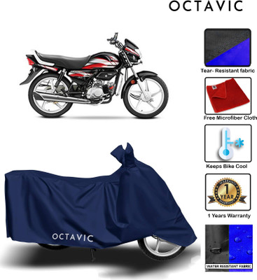 octavic Waterproof Two Wheeler Cover for Hero(CD deluxe, Blue)