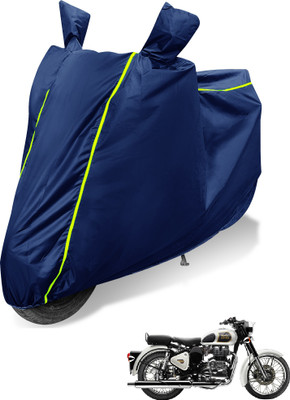 MOCKHE Waterproof Two Wheeler Cover for Royal Enfield(Classic 350, Blue)