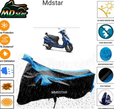 Mdstar Waterproof Two Wheeler Cover for Honda(Dio, Blue)