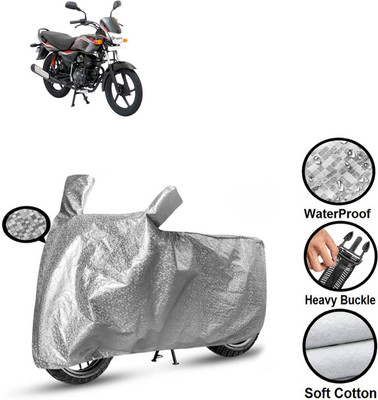 CODOKI Waterproof Two Wheeler Cover for Bajaj(Platina 125, Silver)