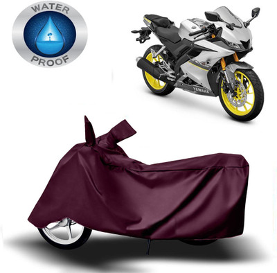 DeepShakshi AUTOMOTIVE Waterproof Two Wheeler Cover for Yamaha(R15, Maroon)
