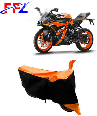 FFZ Waterproof Two Wheeler Cover for KTM(RC 125, Black, Orange)