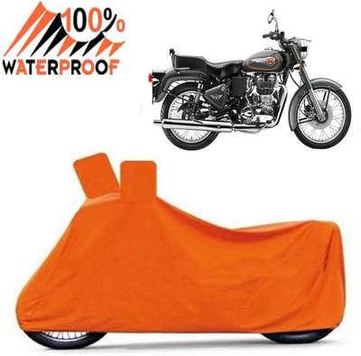 Autoinnovation Waterproof Two Wheeler Cover for Royal Enfield(Bullet 350, Orange)