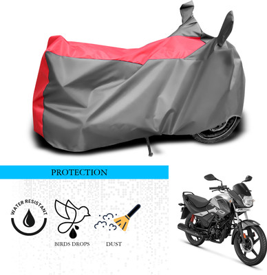 SnehaSales Waterproof Two Wheeler Cover for Hero(Passion Pro i3S, Grey, Red)
