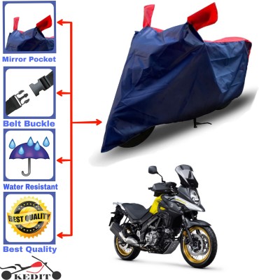 KEDIT Two Wheeler Cover for Suzuki(V Strom 1000, Red, Blue)