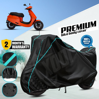 xodi Waterproof Two Wheeler Cover for Ola(Black, Blue)