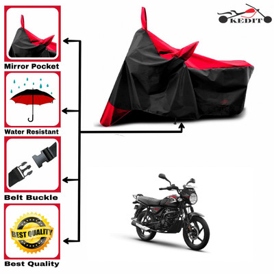 KEDIT Two Wheeler Cover for Bajaj(Red, Black)