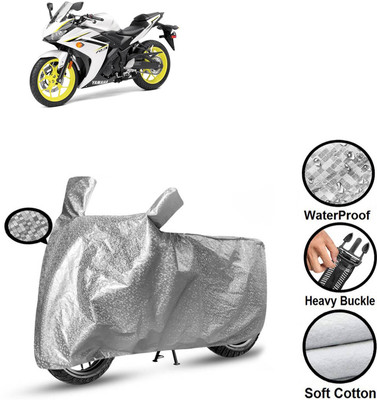 CODOKI Waterproof Two Wheeler Cover for Yamaha(YZF R3, Silver)