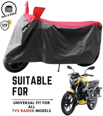 ZAQE Waterproof Two Wheeler Cover for TVS(Raider, Grey, Red)