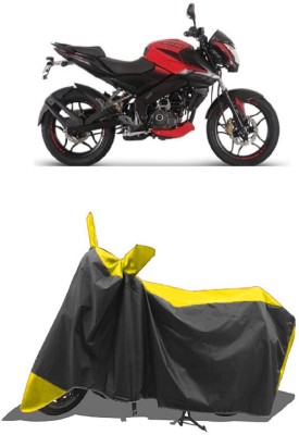 SUGASHRI Waterproof Two Wheeler Cover for Bajaj(Pulsar NS 160, Yellow, Black)