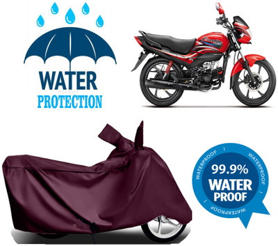 Mdstar Waterproof Two Wheeler Cover for Hero(Passion Pro, Maroon)