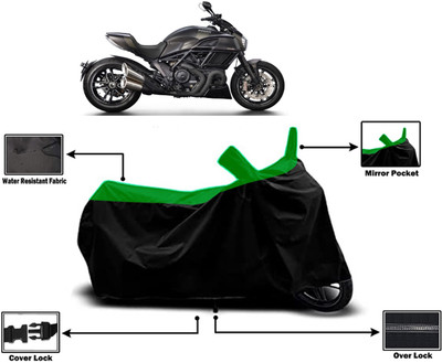 Amexride Two Wheeler Cover for Ducati(Diavel, Green)