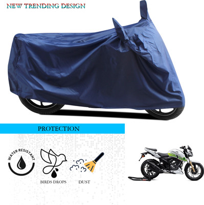 ANTHUB Waterproof Two Wheeler Cover for TVS(Apache RTR 200 Fi E100, Blue)