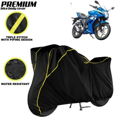 kerwa Waterproof Two Wheeler Cover for Suzuki(Gixxer SF, Black, Yellow)